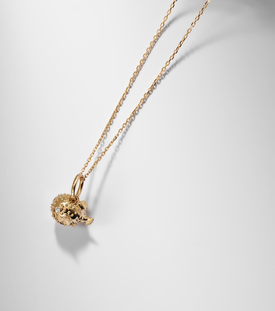 Collier Puffer Fish en or 14 ct (585/1000) et diamants | Stone and Strand