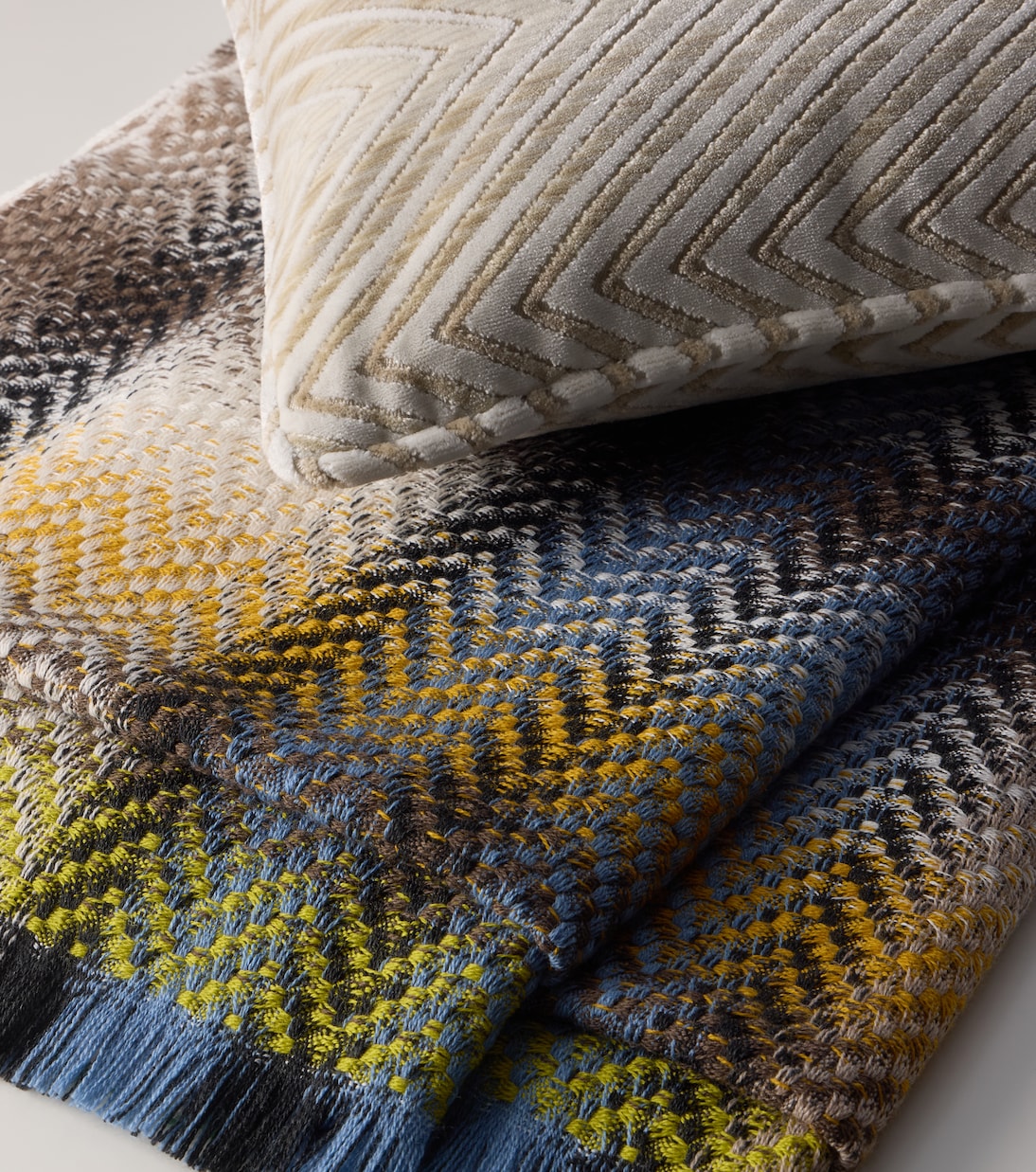 Couverture Zigzag en laine mélangée | Missoni