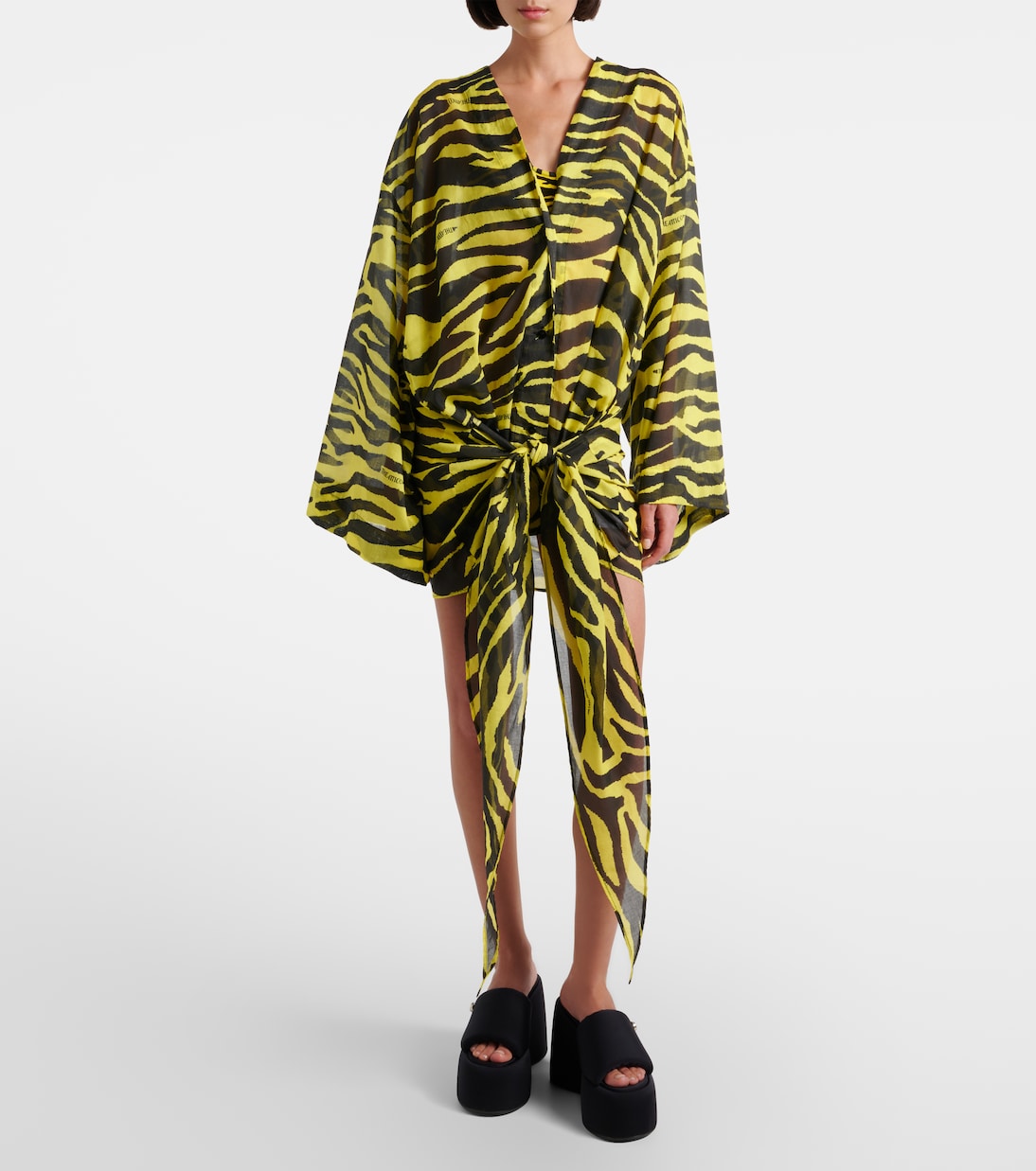 Animal-print cotton muslin minidress | The Attico