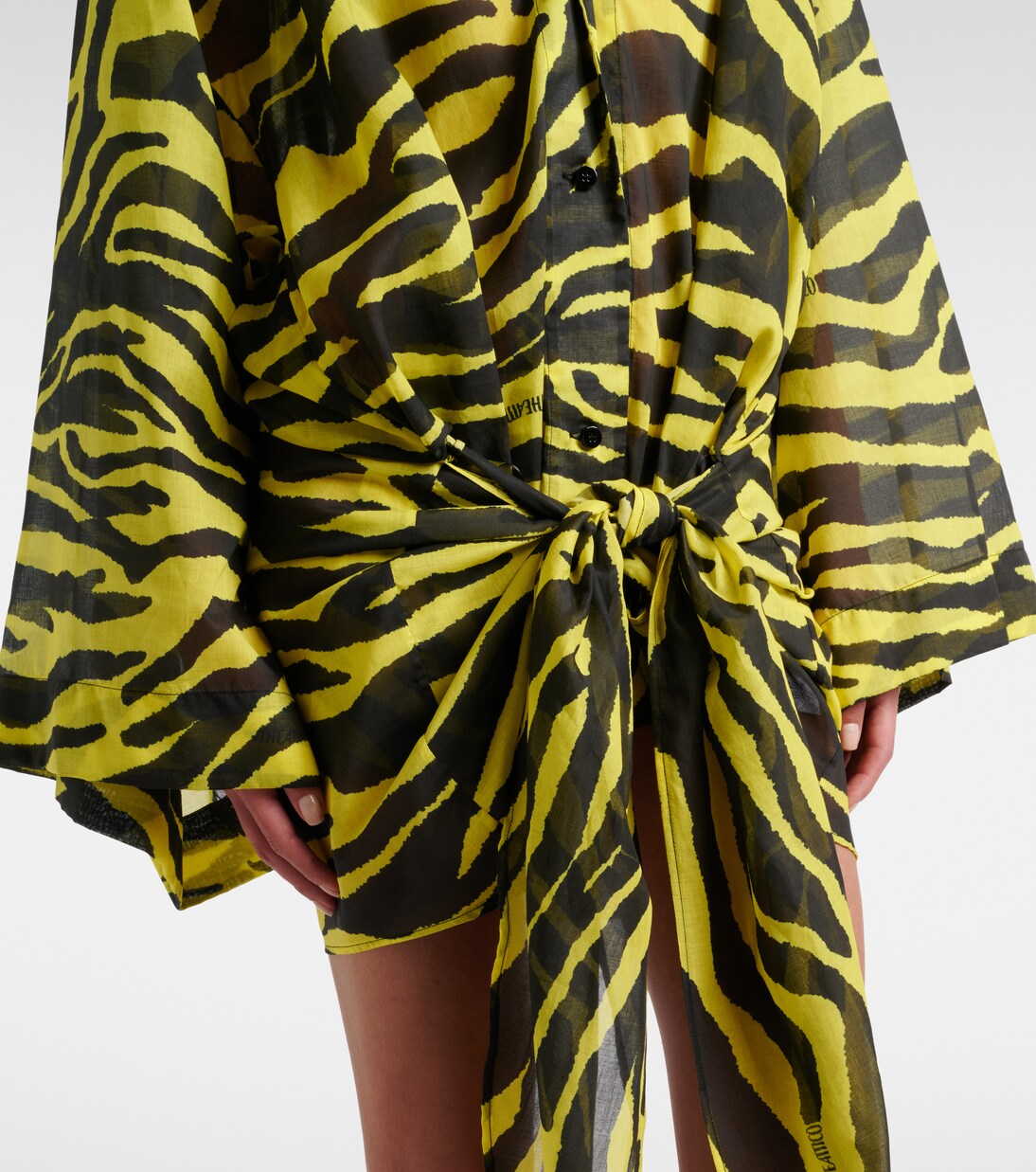 Animal-print cotton muslin minidress | The Attico