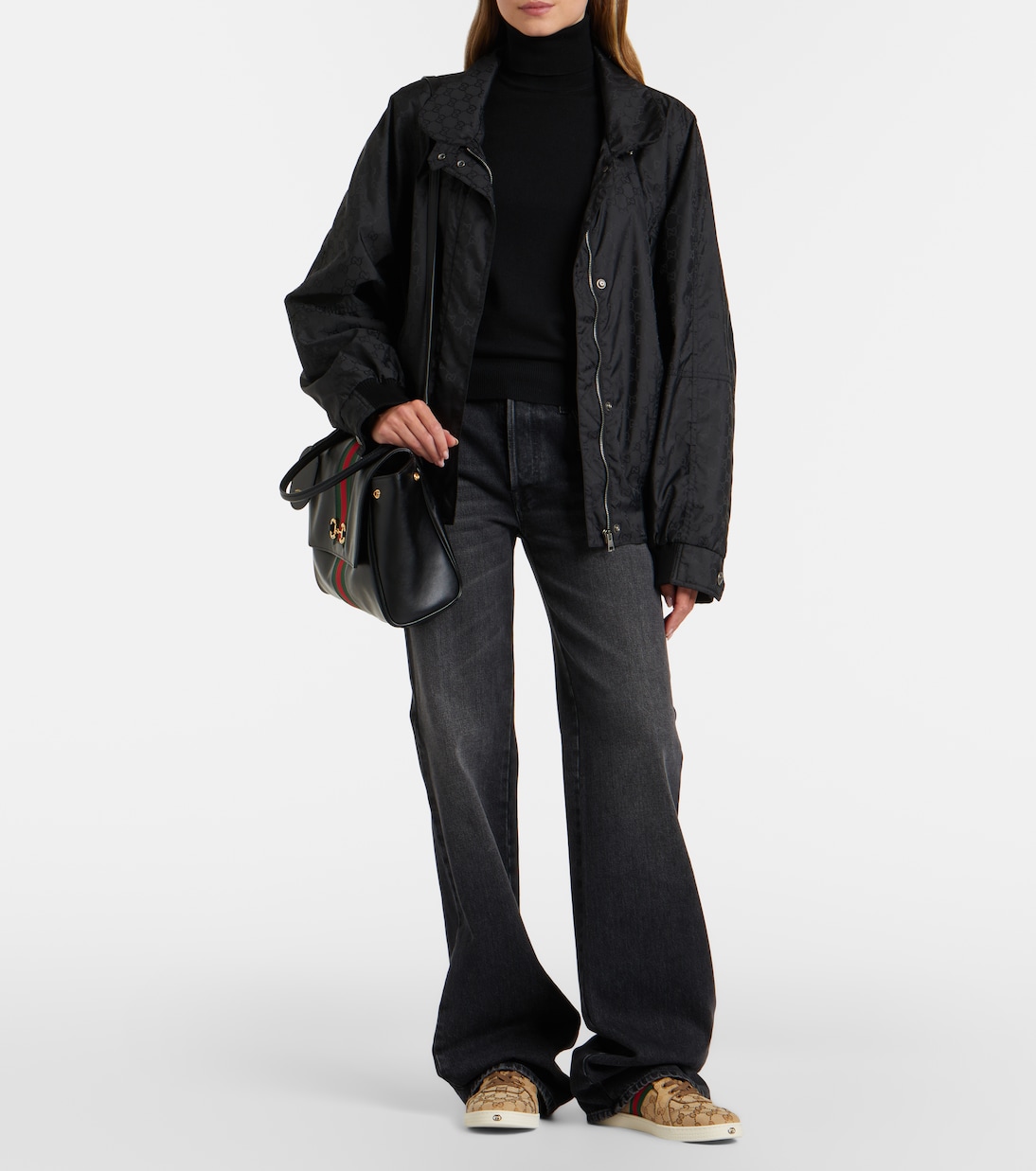 Baskets basses en toile GG stretch | Gucci