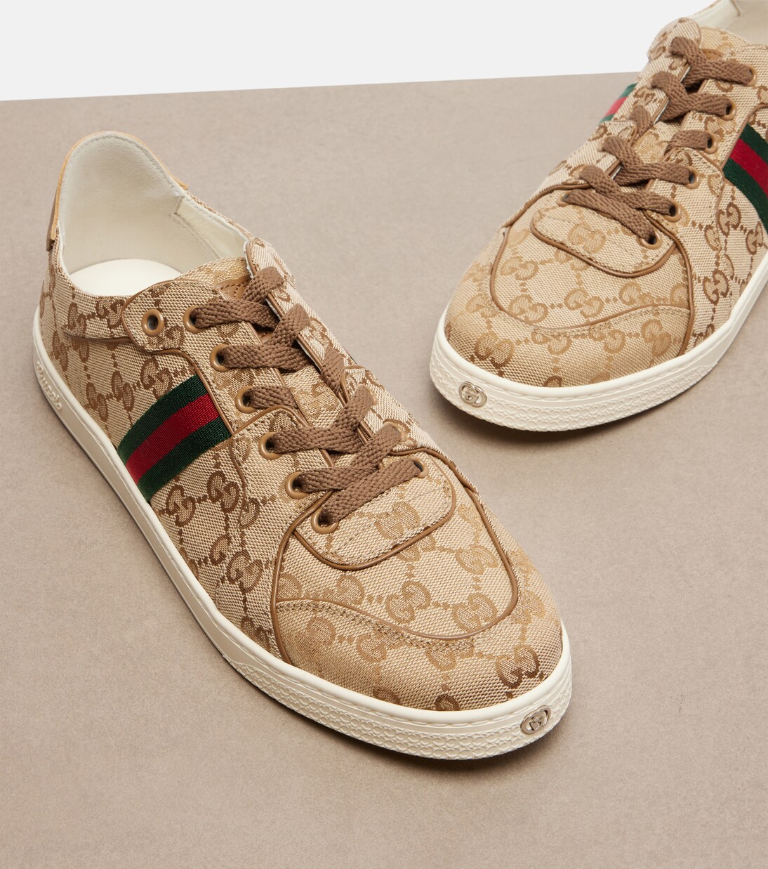 Baskets basses en toile GG stretch | Gucci