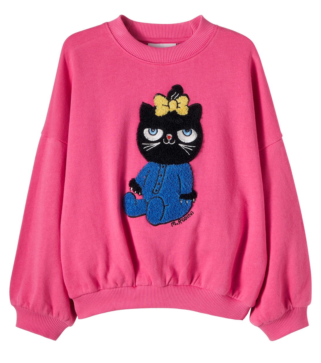 Sweat-shirt en jersey à appliqué chat | Mini Rodini