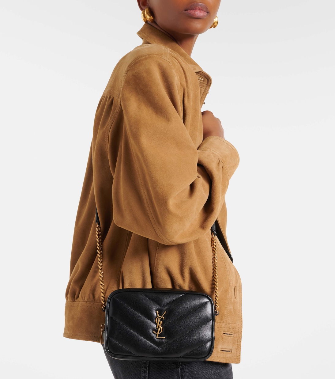 Loulou Mini quilted leather camera bag | Saint Laurent