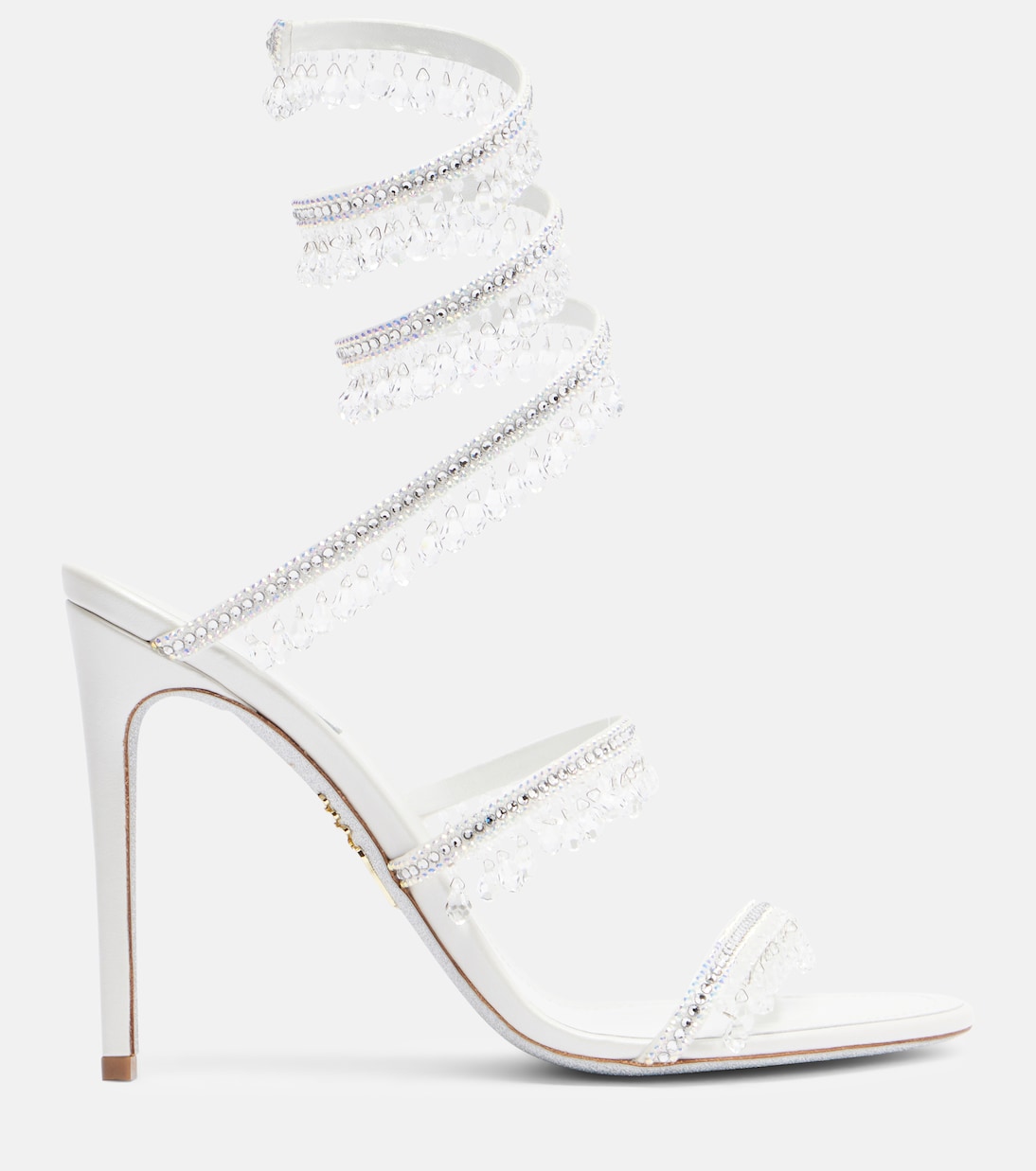 Chandelier embellished satin sandals | Rene Caovilla