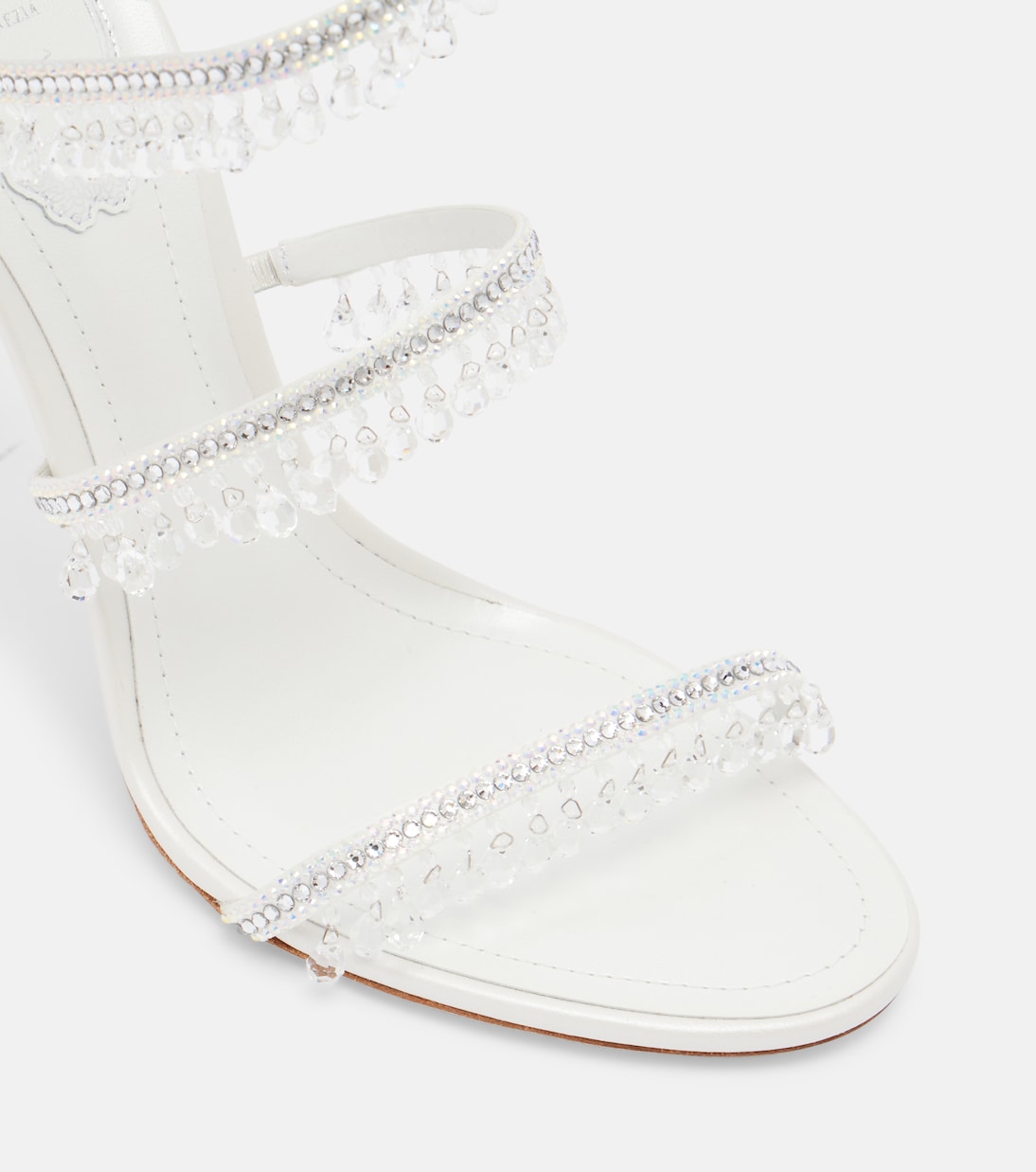 Chandelier embellished satin sandals | Rene Caovilla