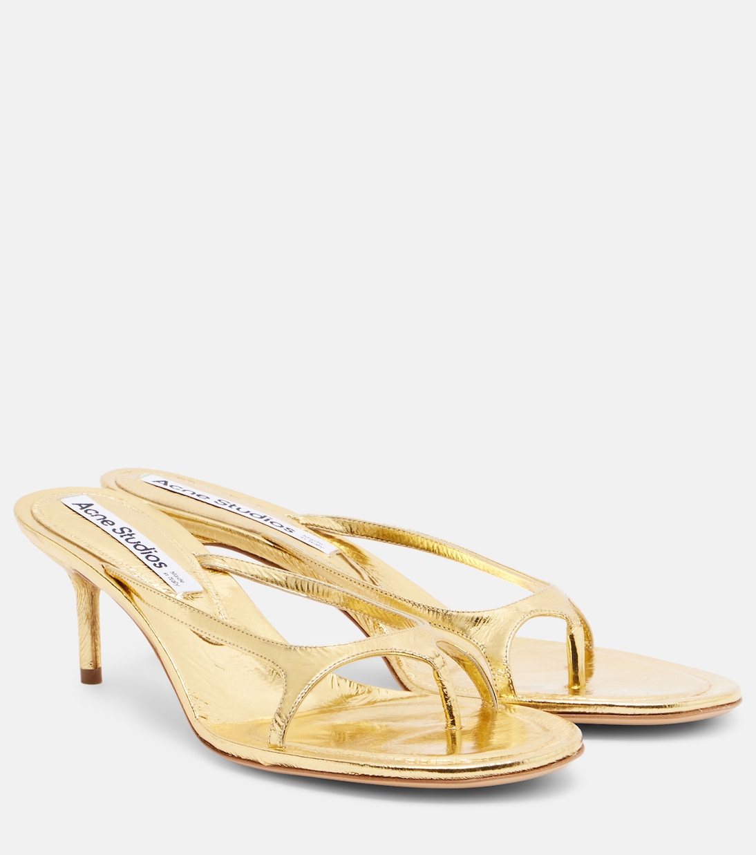 Metallic leather thong sandals | Acne Studios