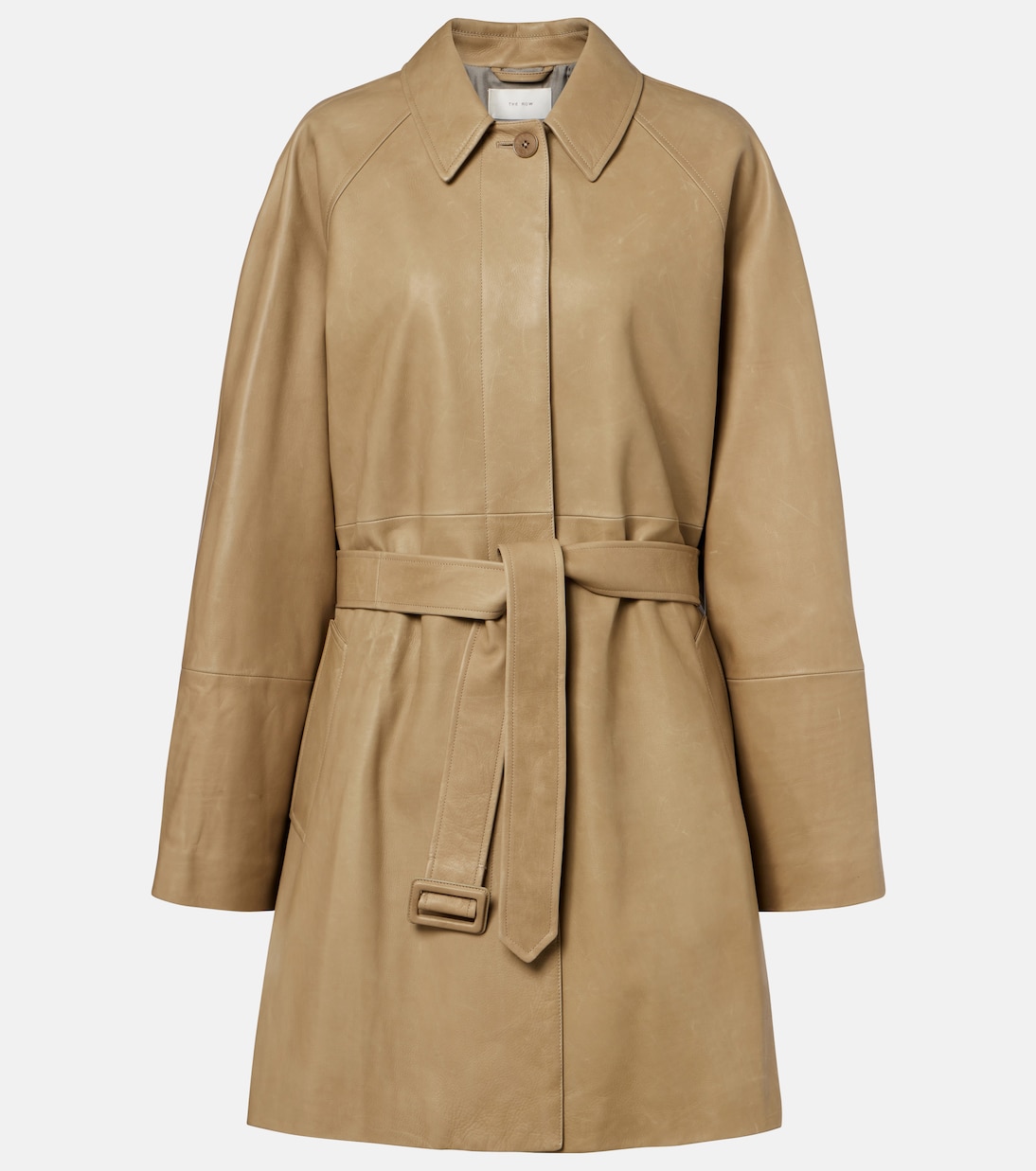 Amaya belted leather car coat | The Row