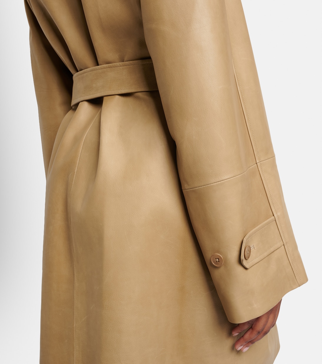 Amaya belted leather car coat | The Row