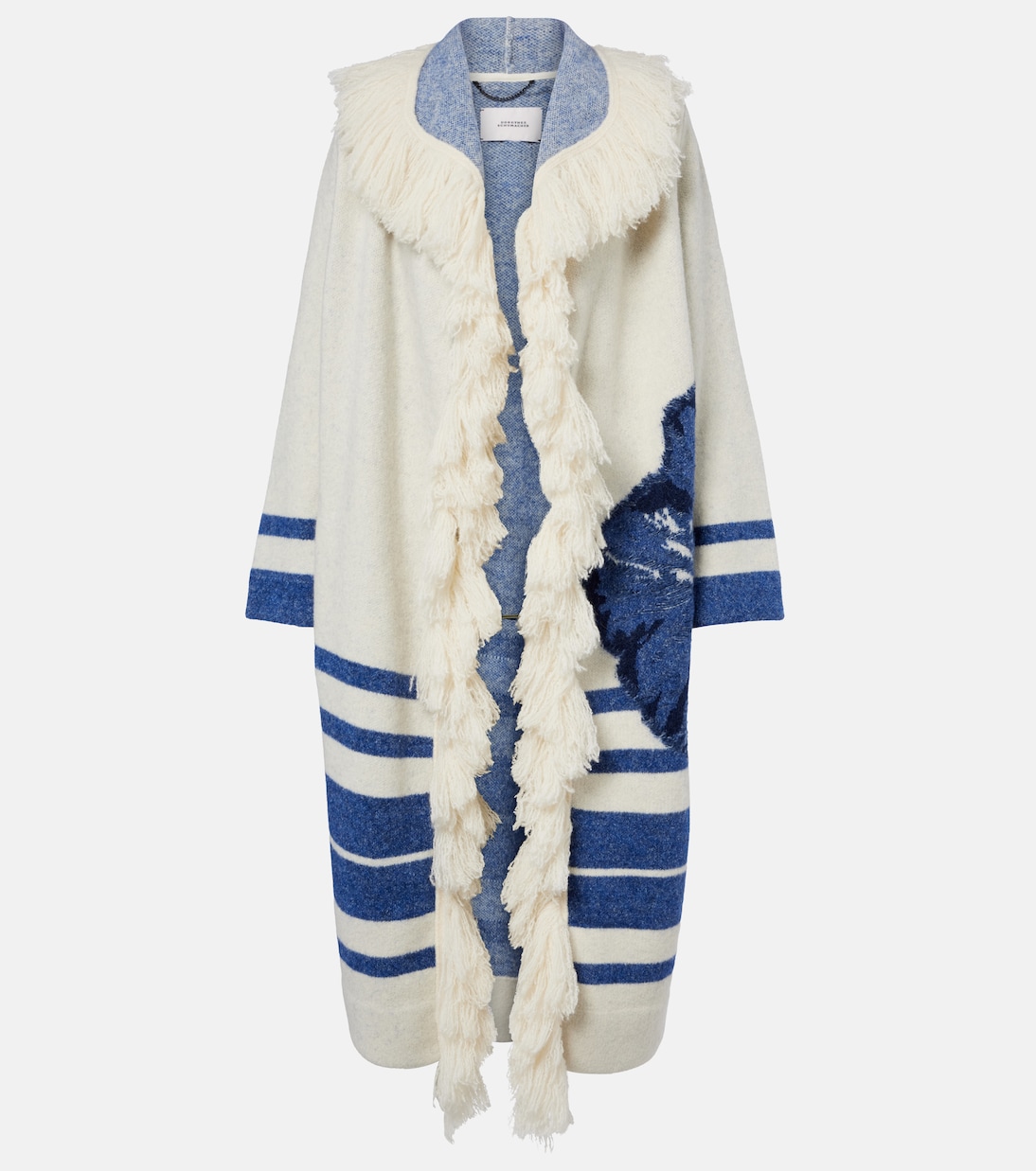 Poppy Garden fringed jacquard coat | Dorothee Schumacher