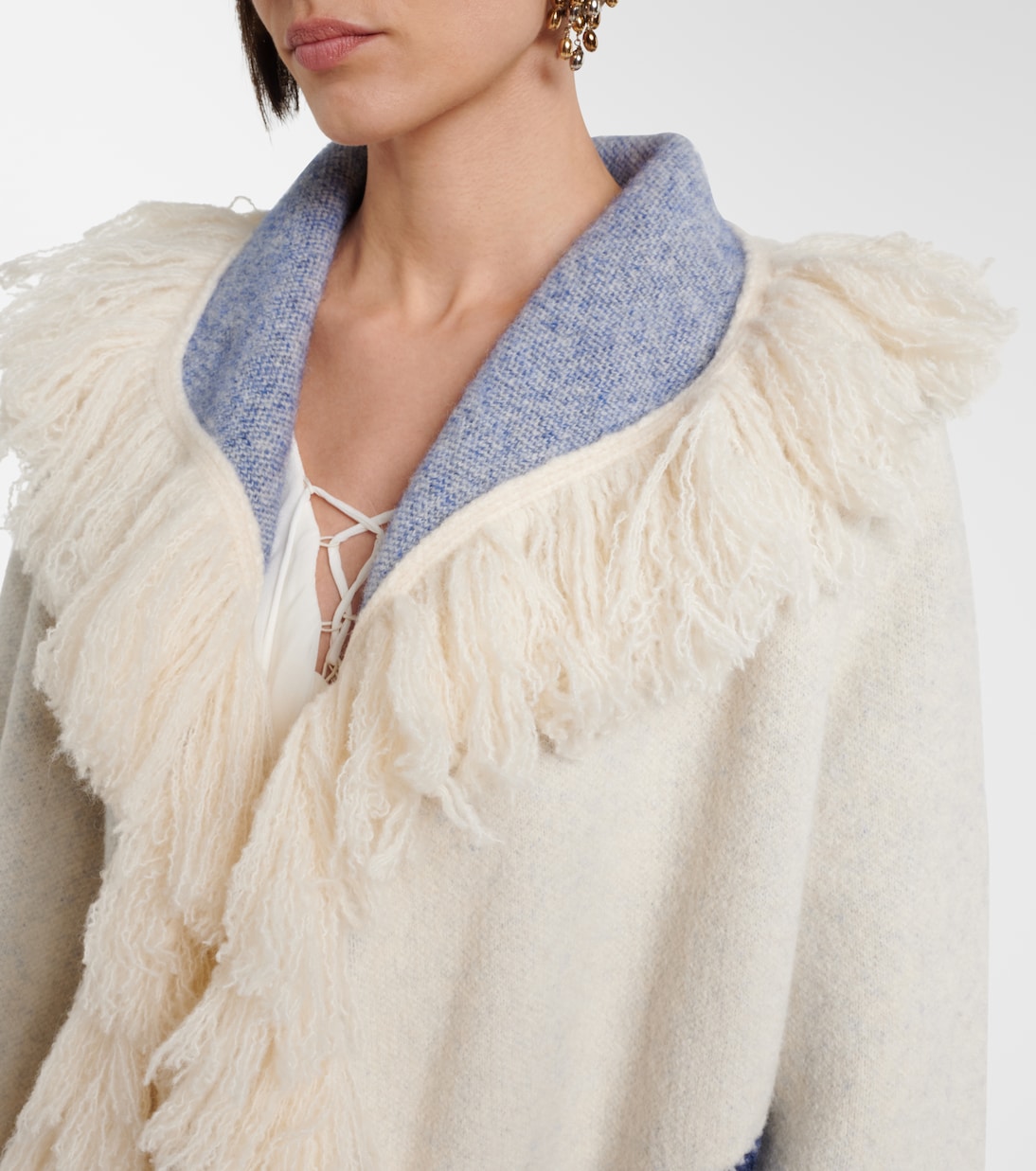 Poppy Garden fringed jacquard coat | Dorothee Schumacher