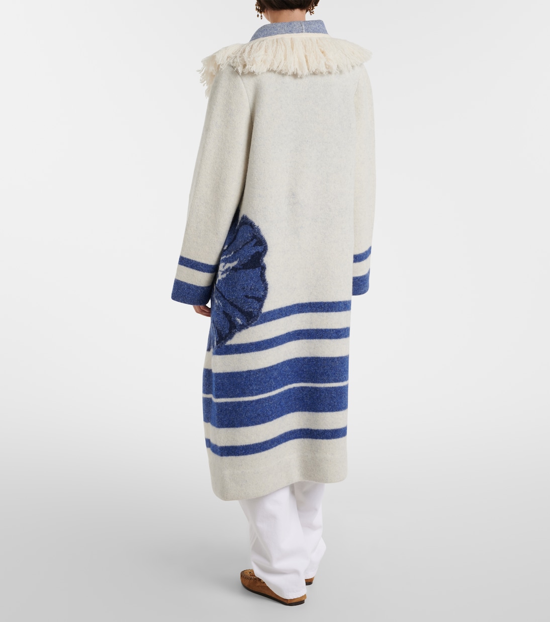 Poppy Garden fringed jacquard coat | Dorothee Schumacher