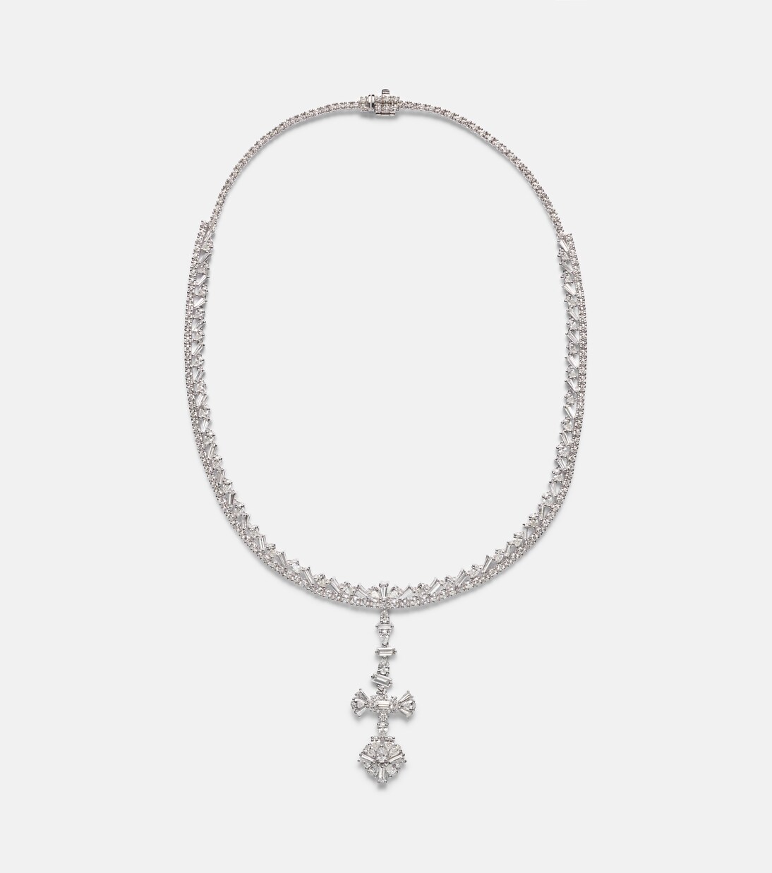 Y-Couture 18kt white gold pendant necklace with diamonds | Yeprem