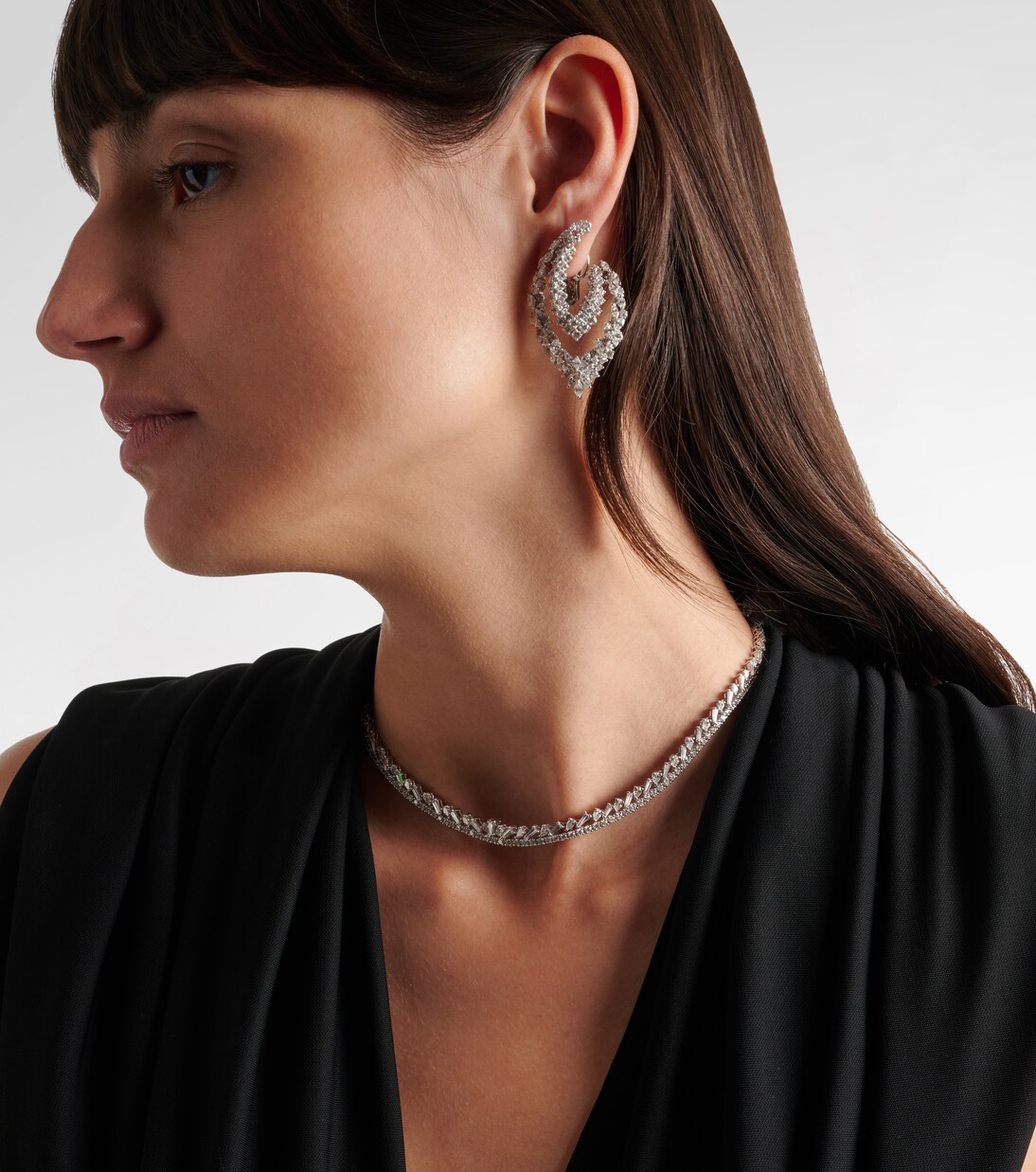 Y-Couture 18kt white gold pendant necklace with diamonds | Yeprem