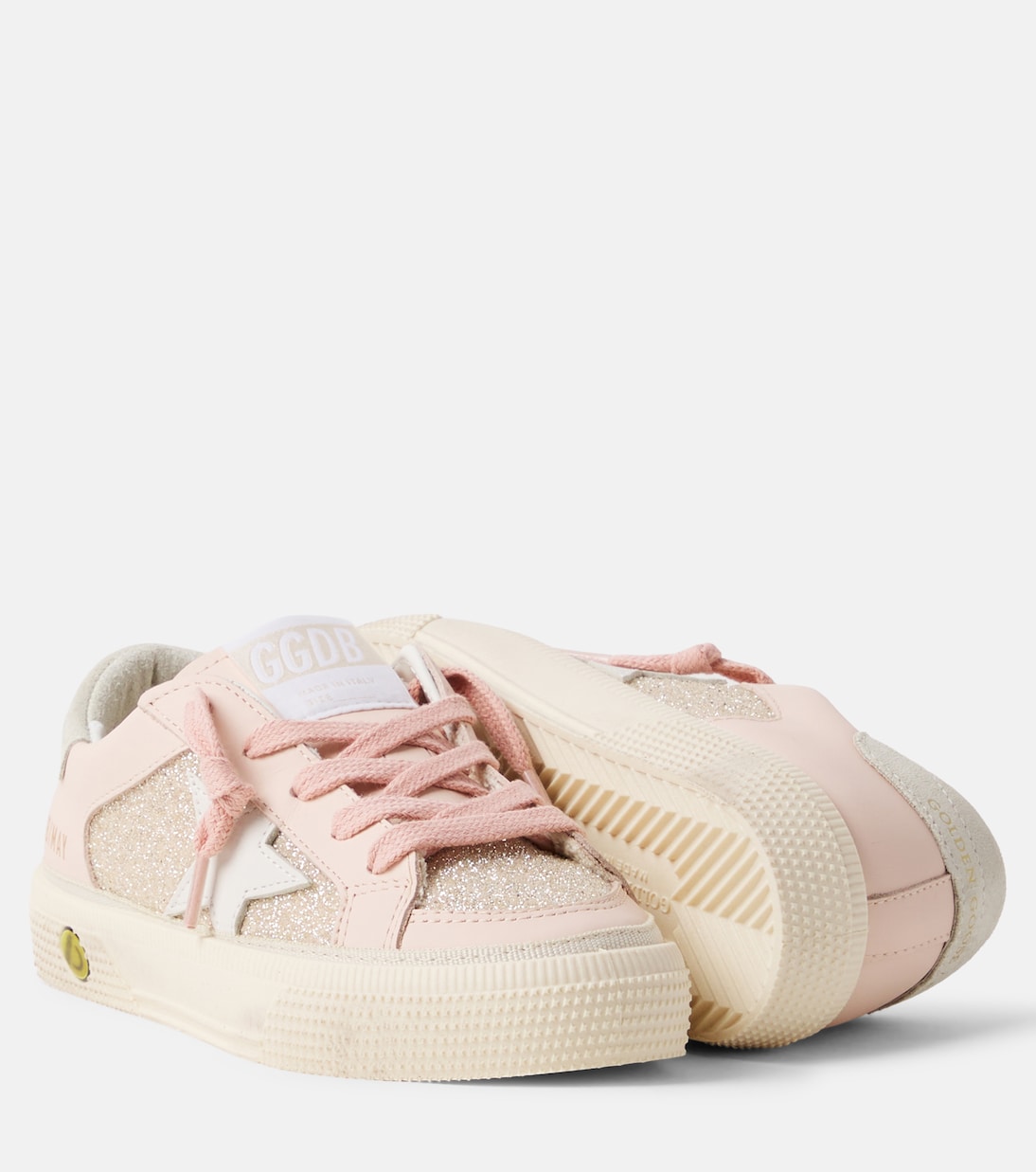 May glitter leather sneakers | Golden Goose Kids