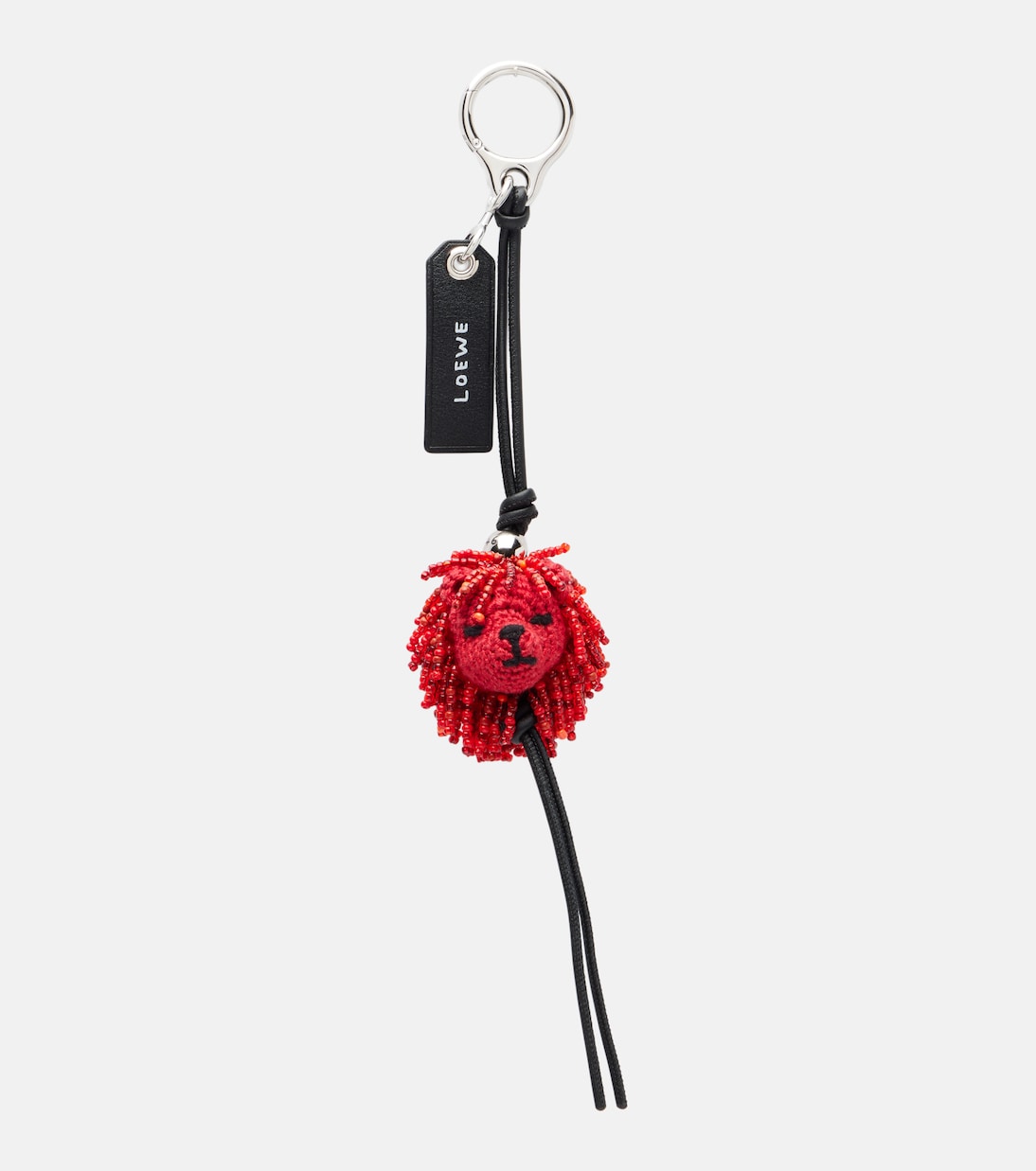 Lion beaded crochet bag charm | Loewe