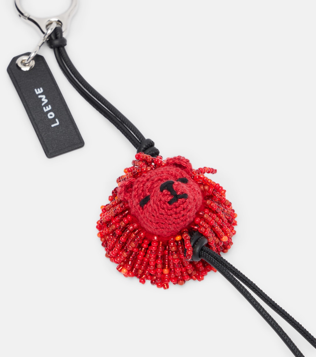 Lion beaded crochet bag charm | Loewe