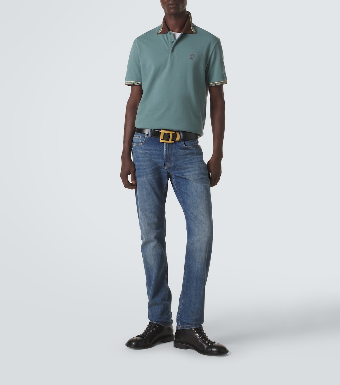 Polohemd Greca aus Baumwoll-Piqué | Versace