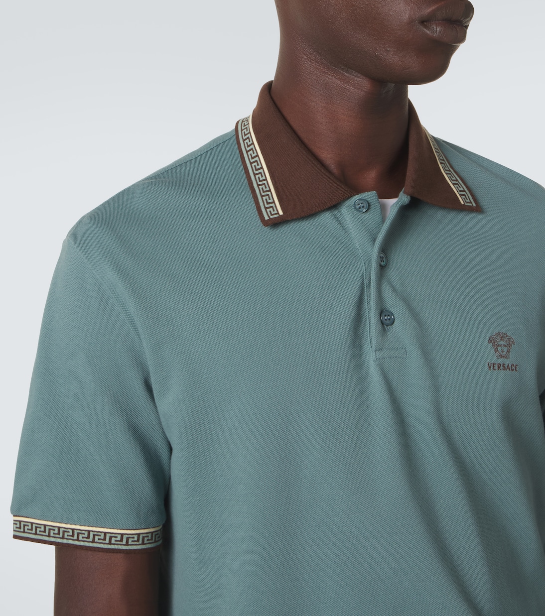 Polohemd Greca aus Baumwoll-Piqué | Versace