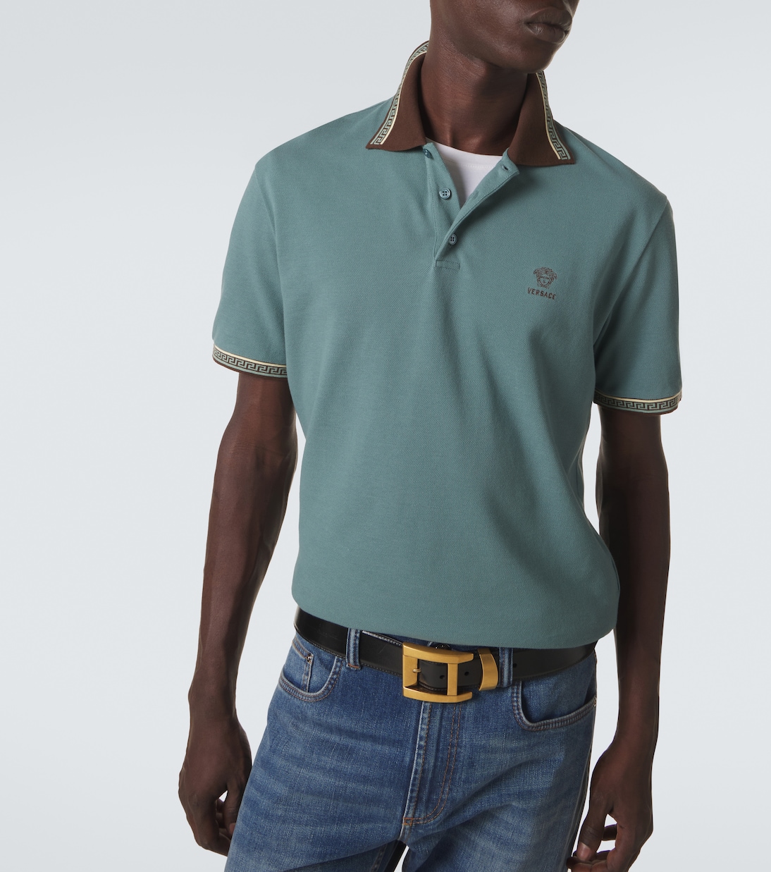 Polohemd Greca aus Baumwoll-Piqué | Versace