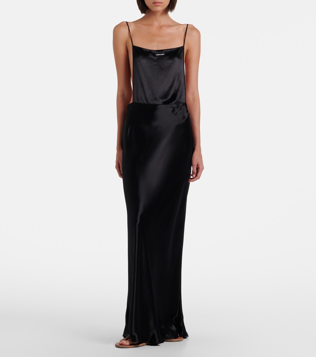 Satin slip dress | Miu Miu