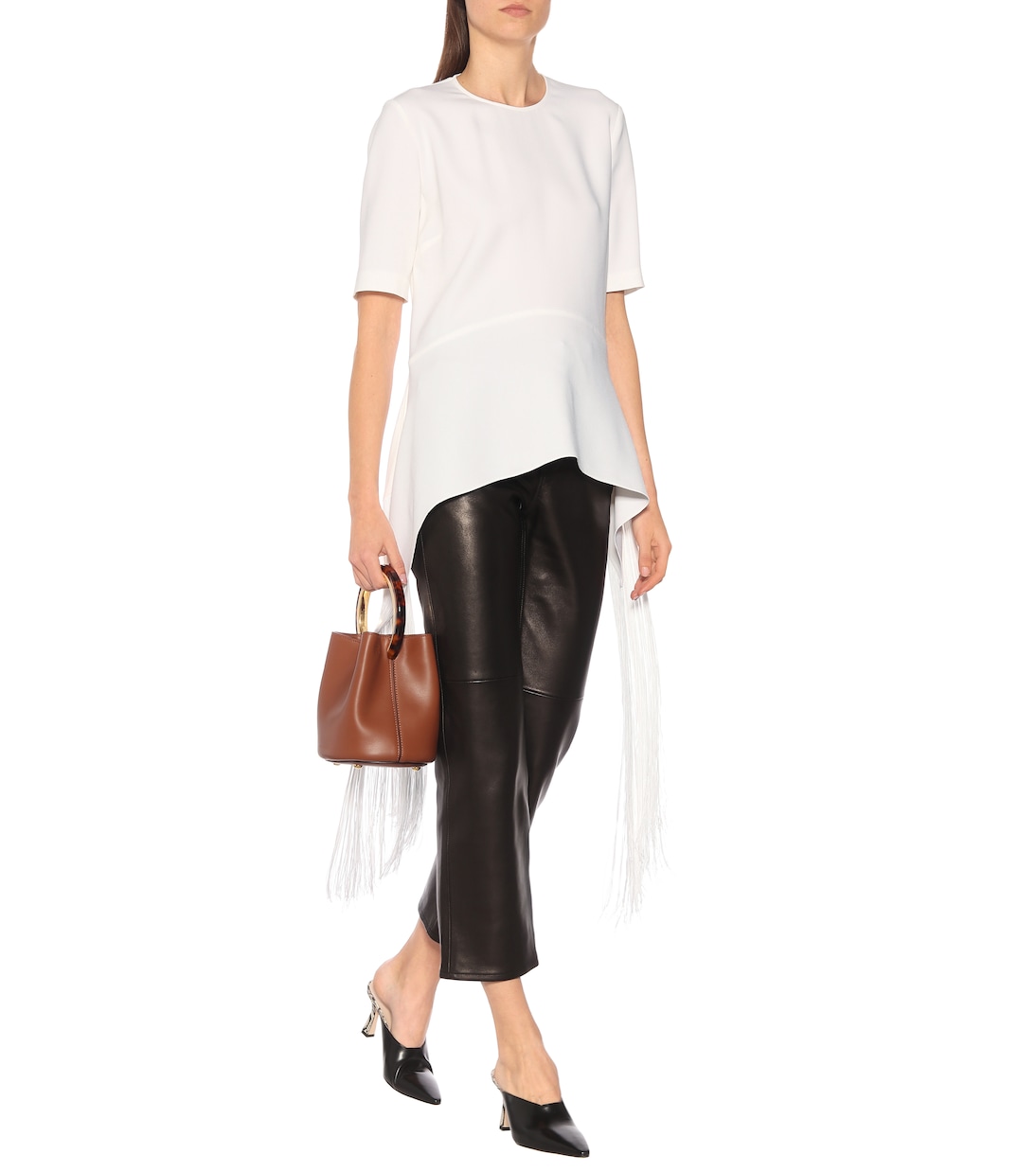 Fringed crêpe top | Stella McCartney