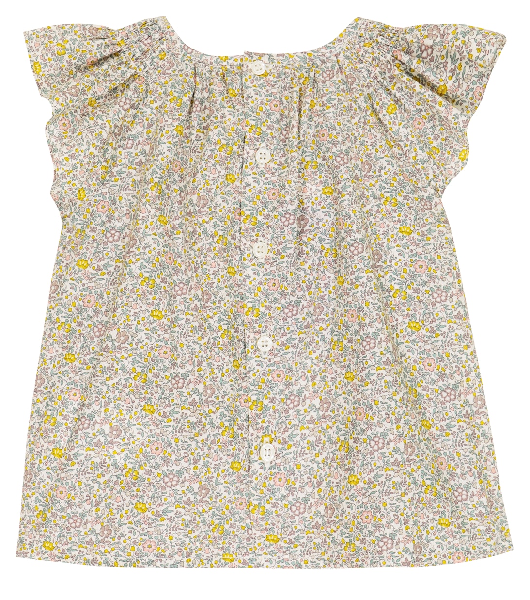 Vestido de algodón floral | Bonpoint