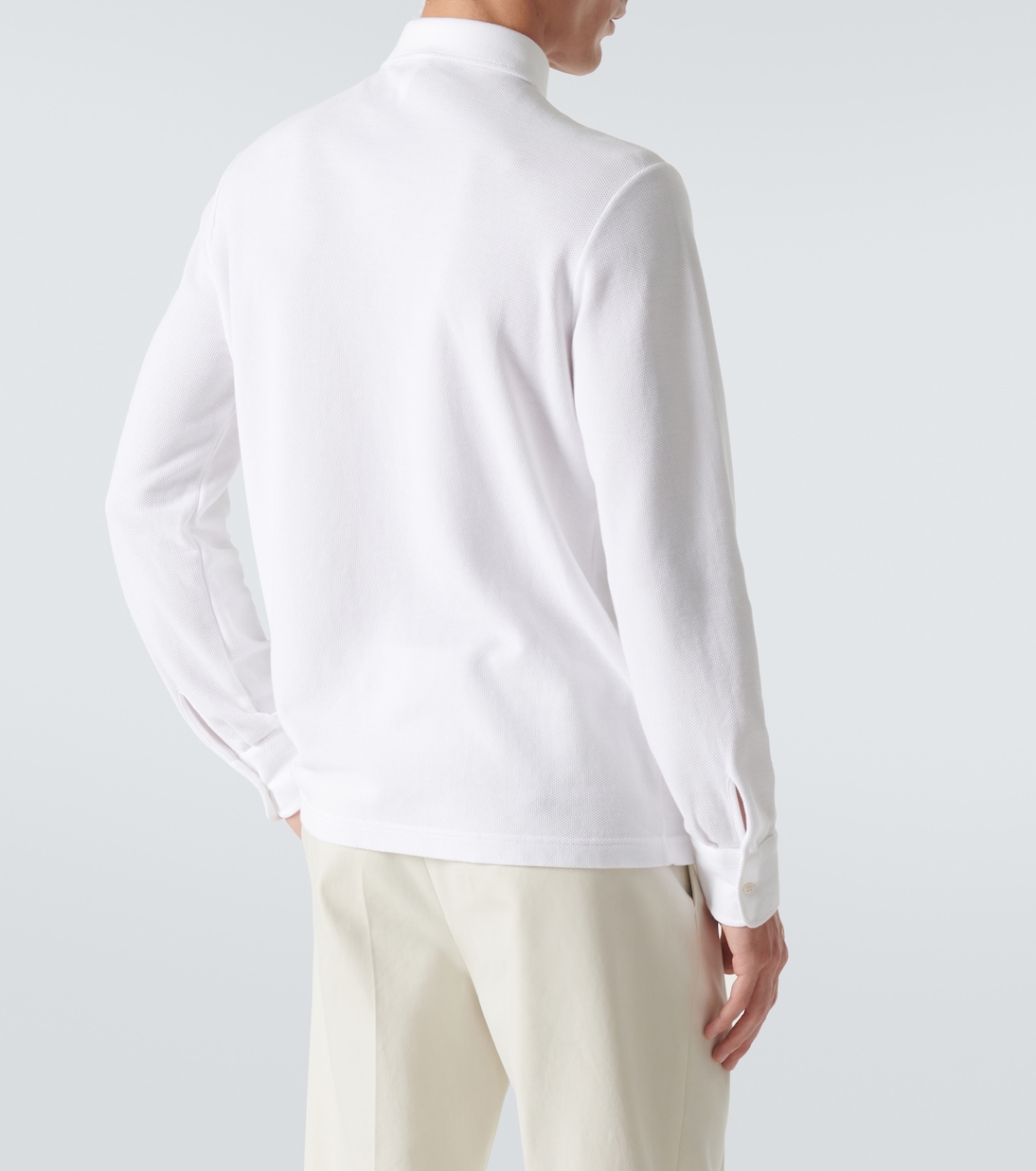 코튼 롱 슬리브 폴로 스웨터 | Loro Piana