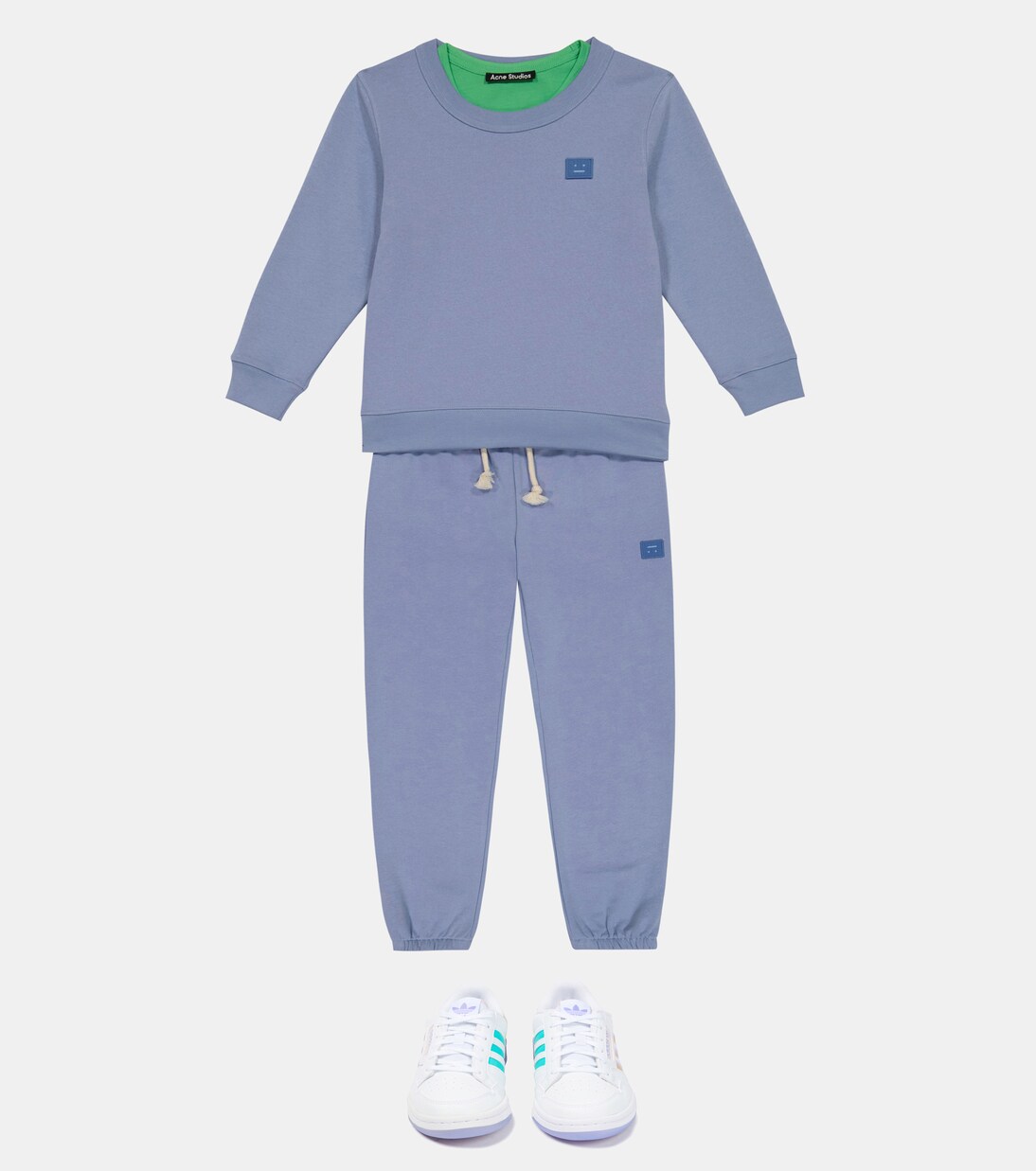 Patch cotton jersey sweatpants | Acne Studios Kids