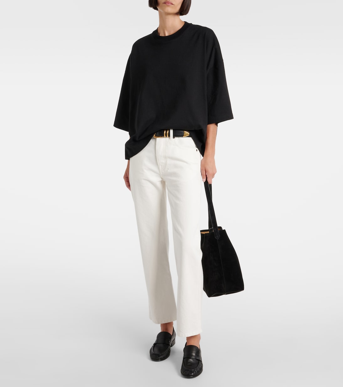 Jeans rectos Lesley de tiro medio | The Row