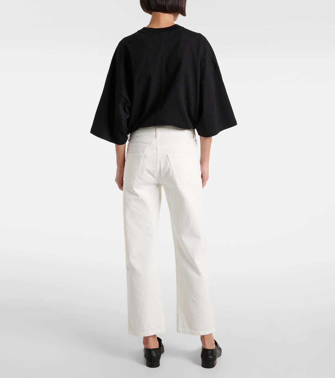 Jeans rectos Lesley de tiro medio | The Row