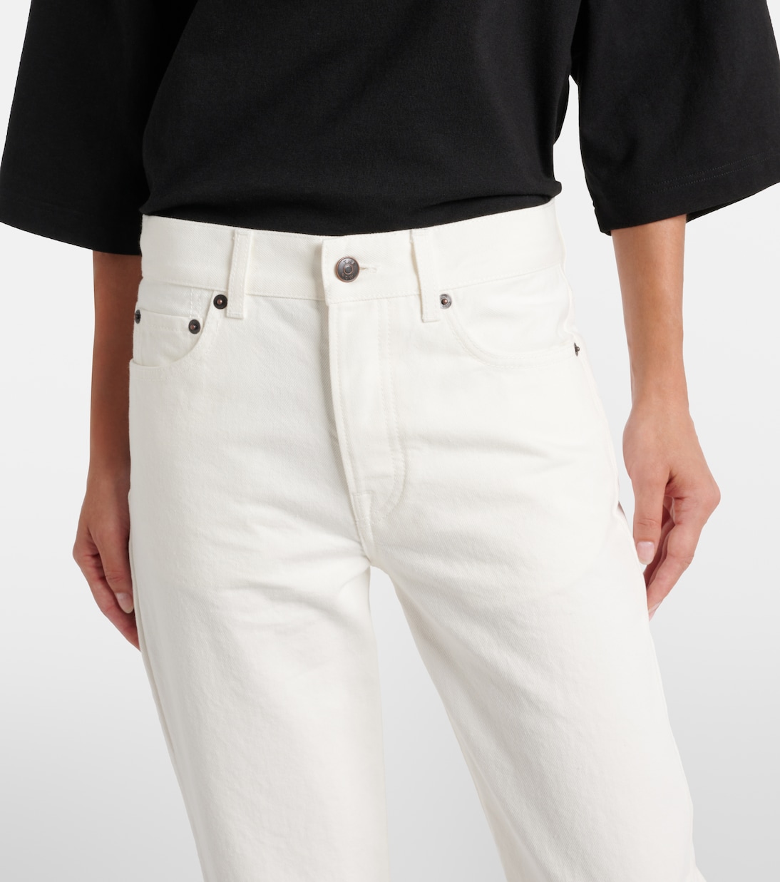 Jeans rectos Lesley de tiro medio | The Row