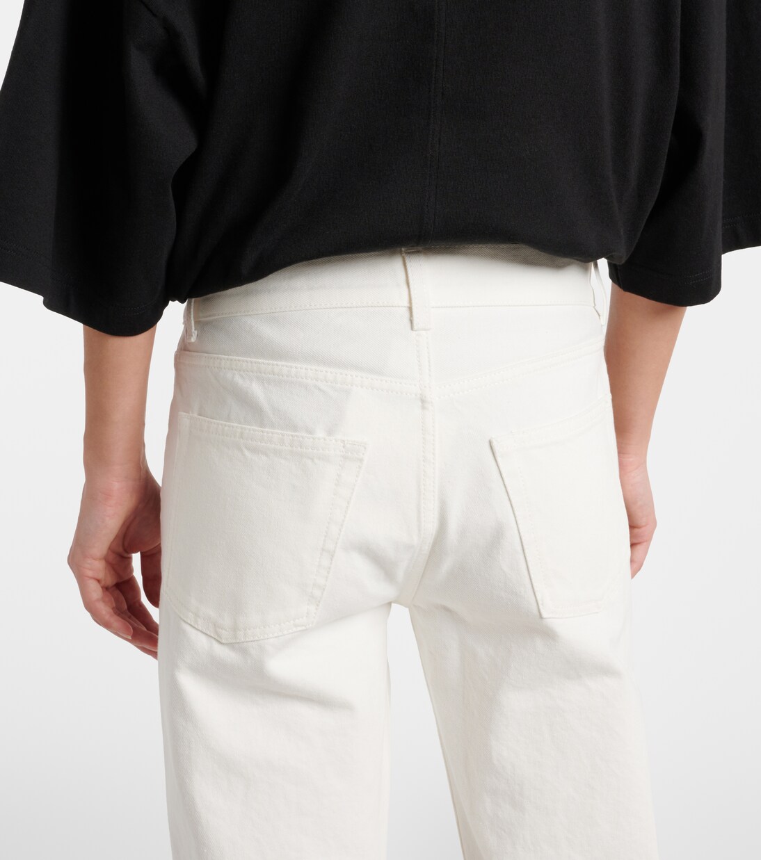 Jeans rectos Lesley de tiro medio | The Row