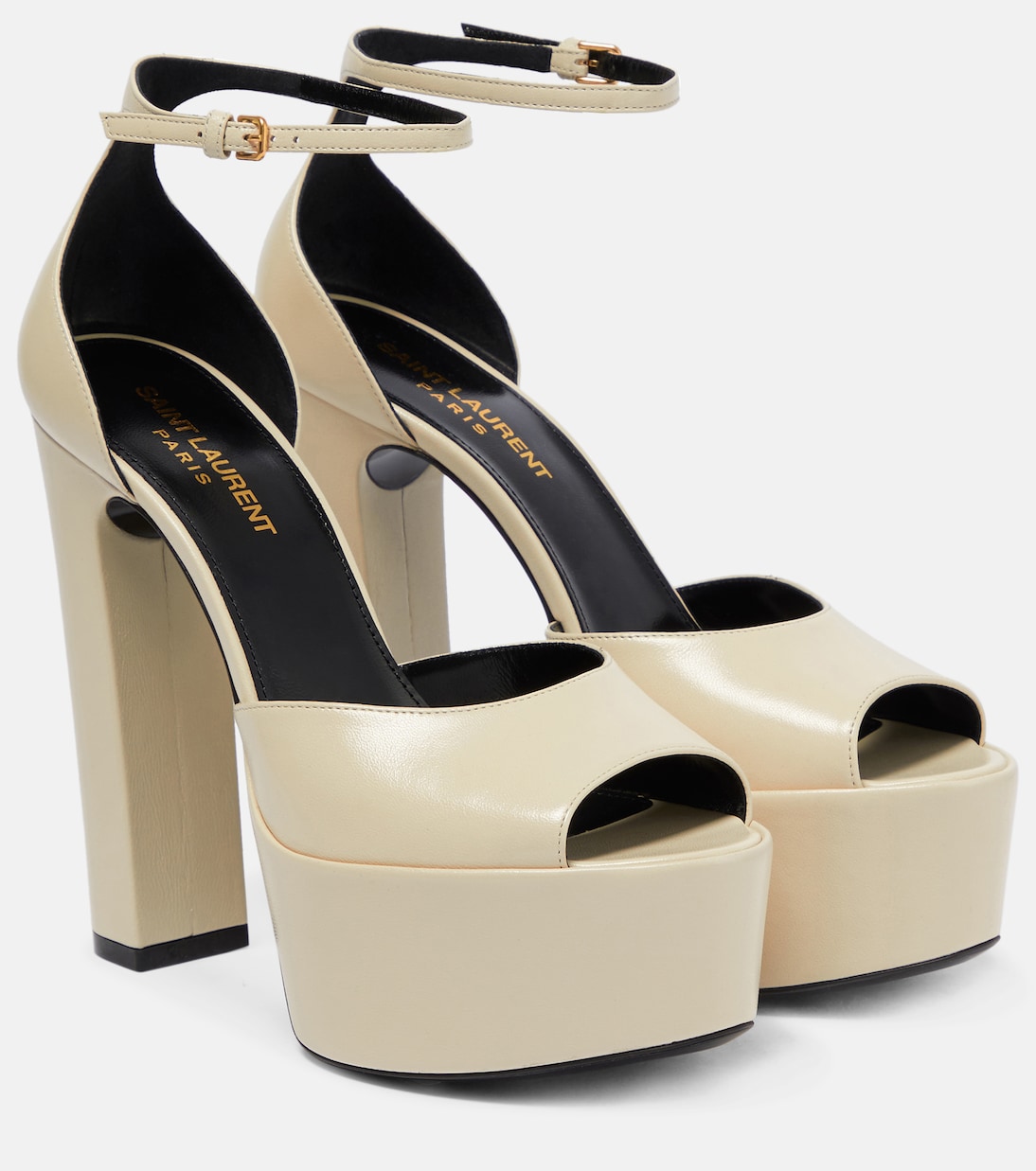 Jodie 145 platform leather sandals | Saint Laurent