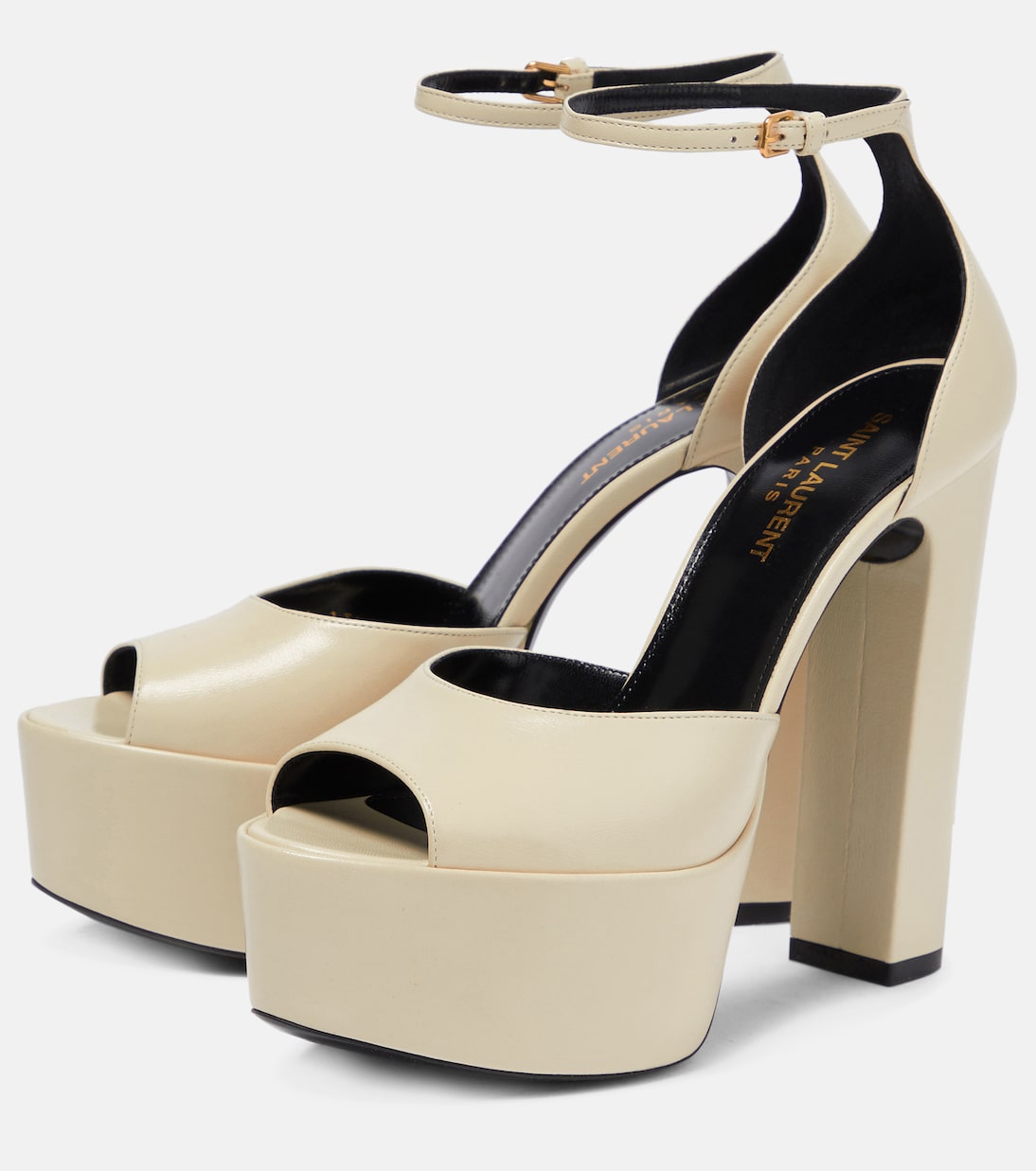 Jodie 145 platform leather sandals | Saint Laurent