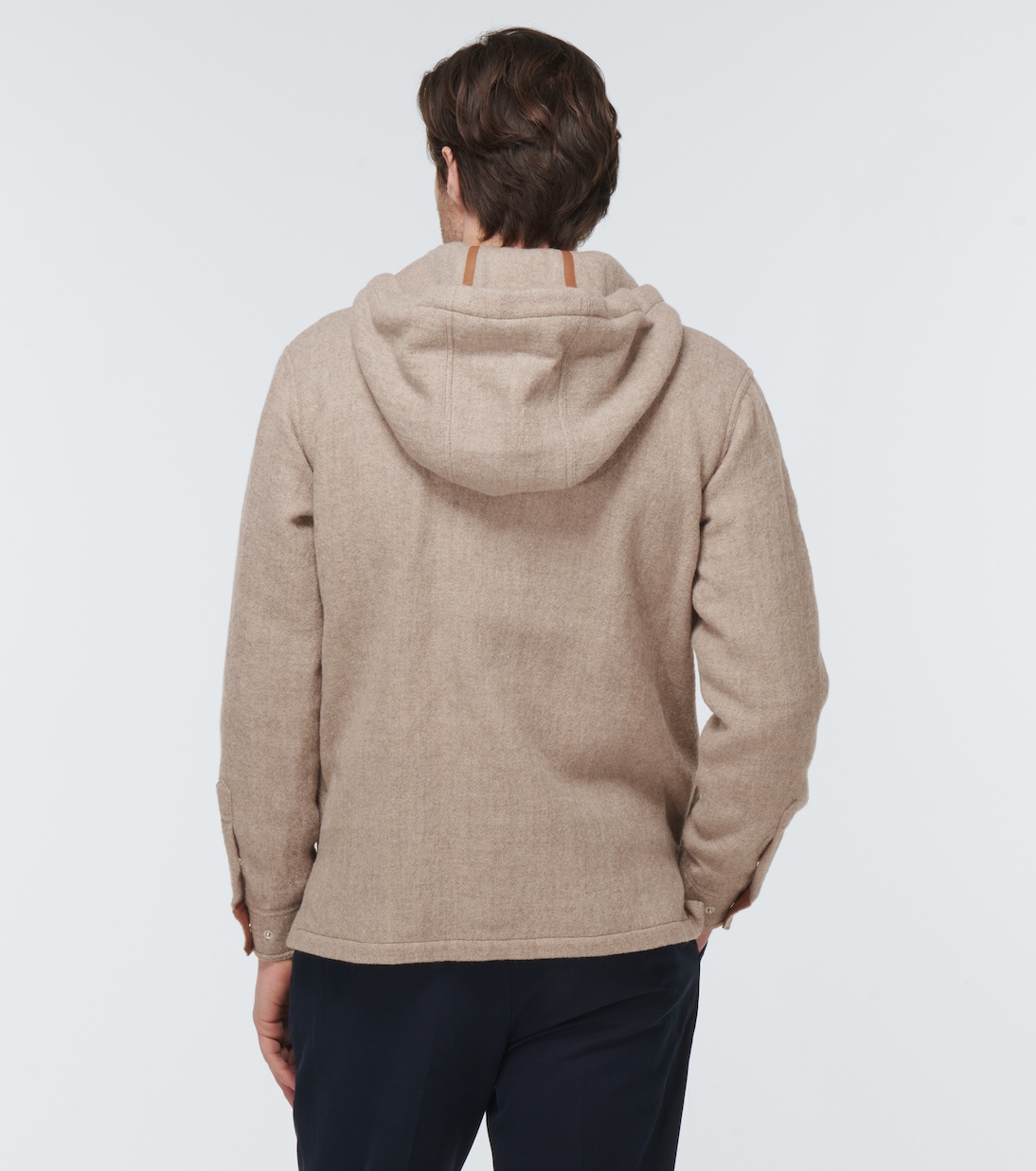 Hooded virgin wool blouson | Giorgio Armani