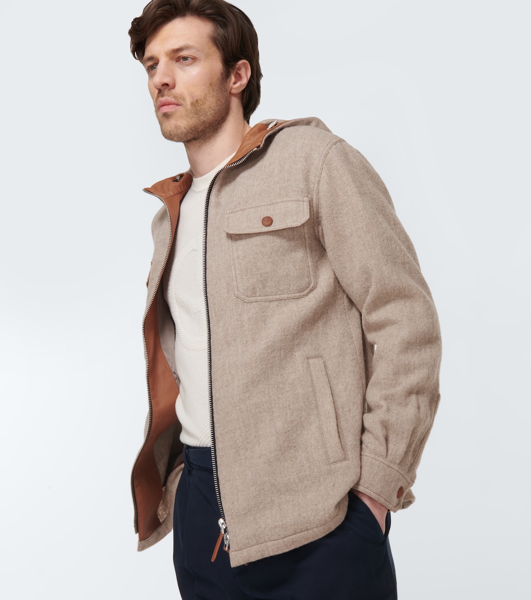 Hooded virgin wool blouson | Giorgio Armani