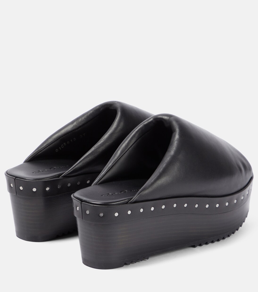 Plateau-Pantoletten aus Leder | Rick Owens