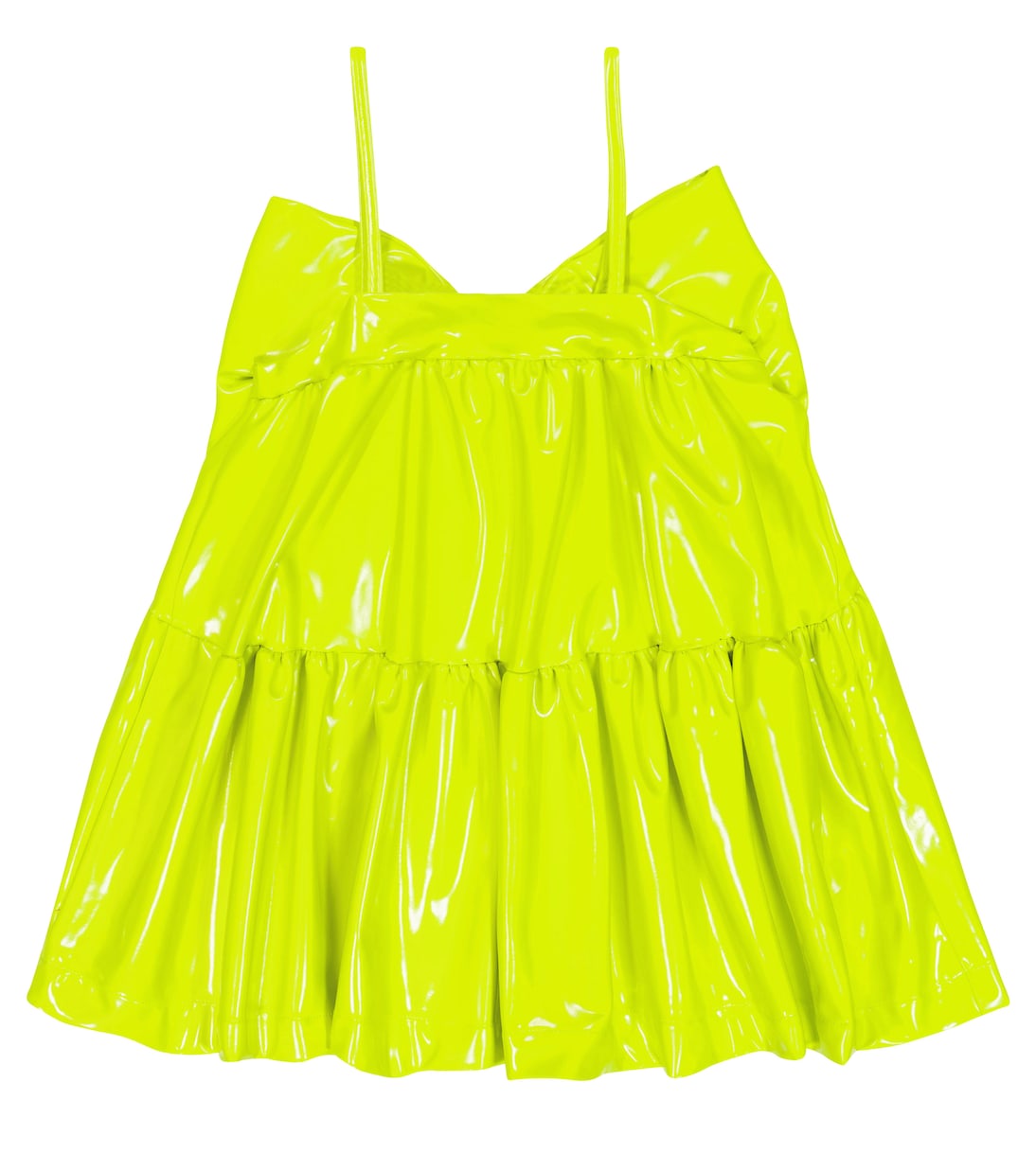 Tiered patent dress | Caroline Bosmans