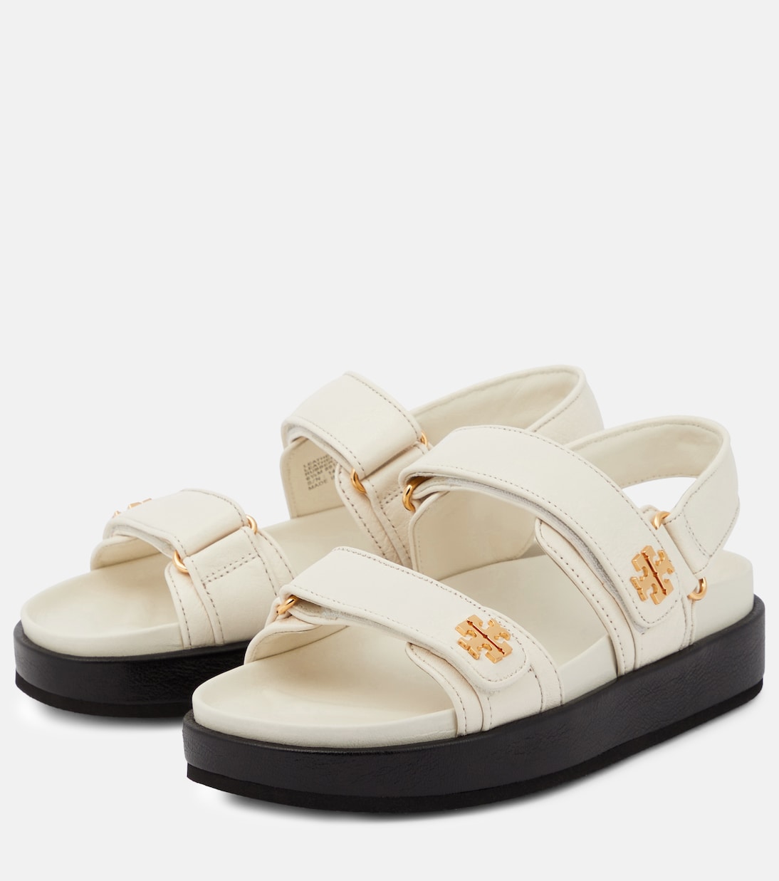 Sandalen Double T aus Leder | Tory Burch