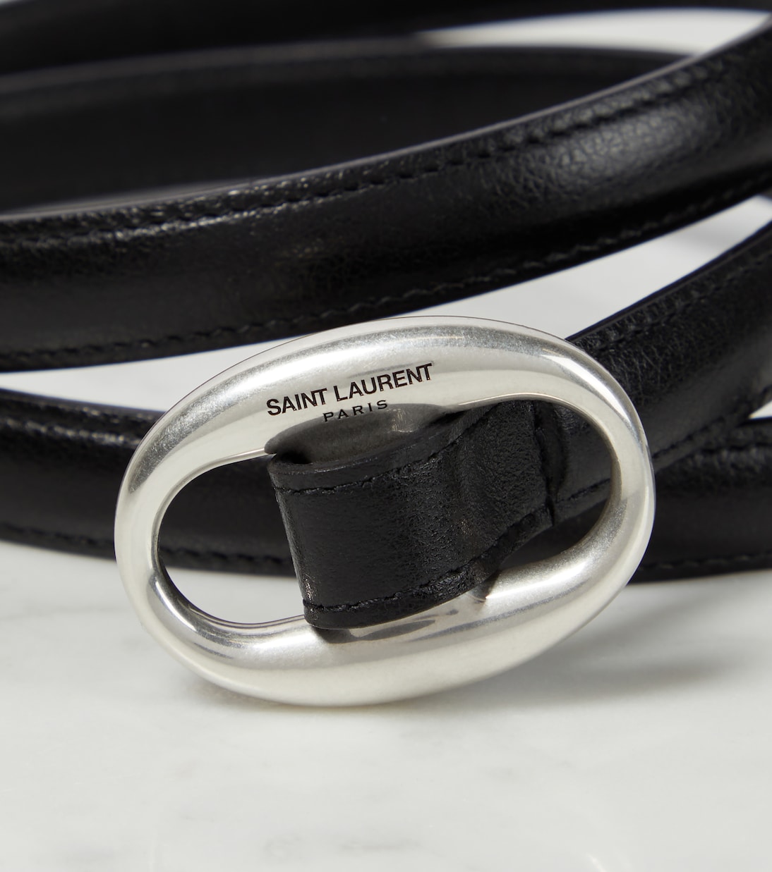 Slim leather belt | Saint Laurent