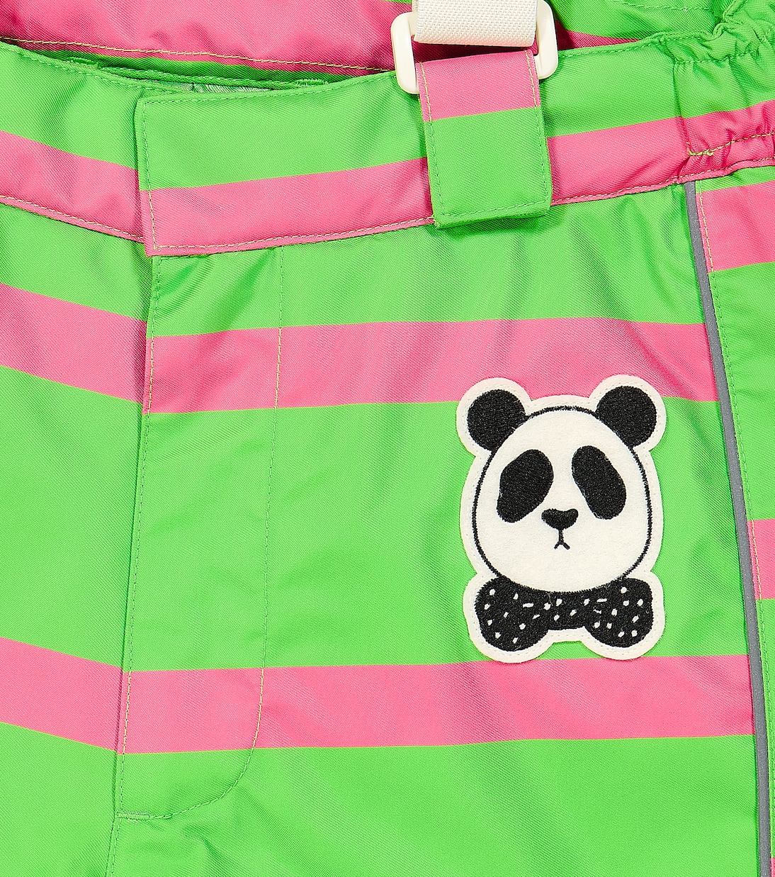 Panda striped ski salopettes | Mini Rodini