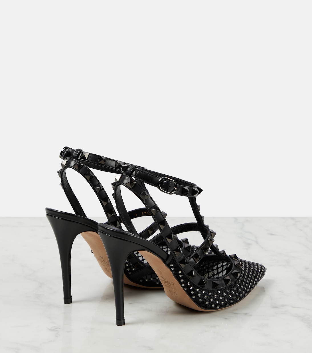 Verzierte Pumps Rockstud 100 mit Leder | Valentino Garavani