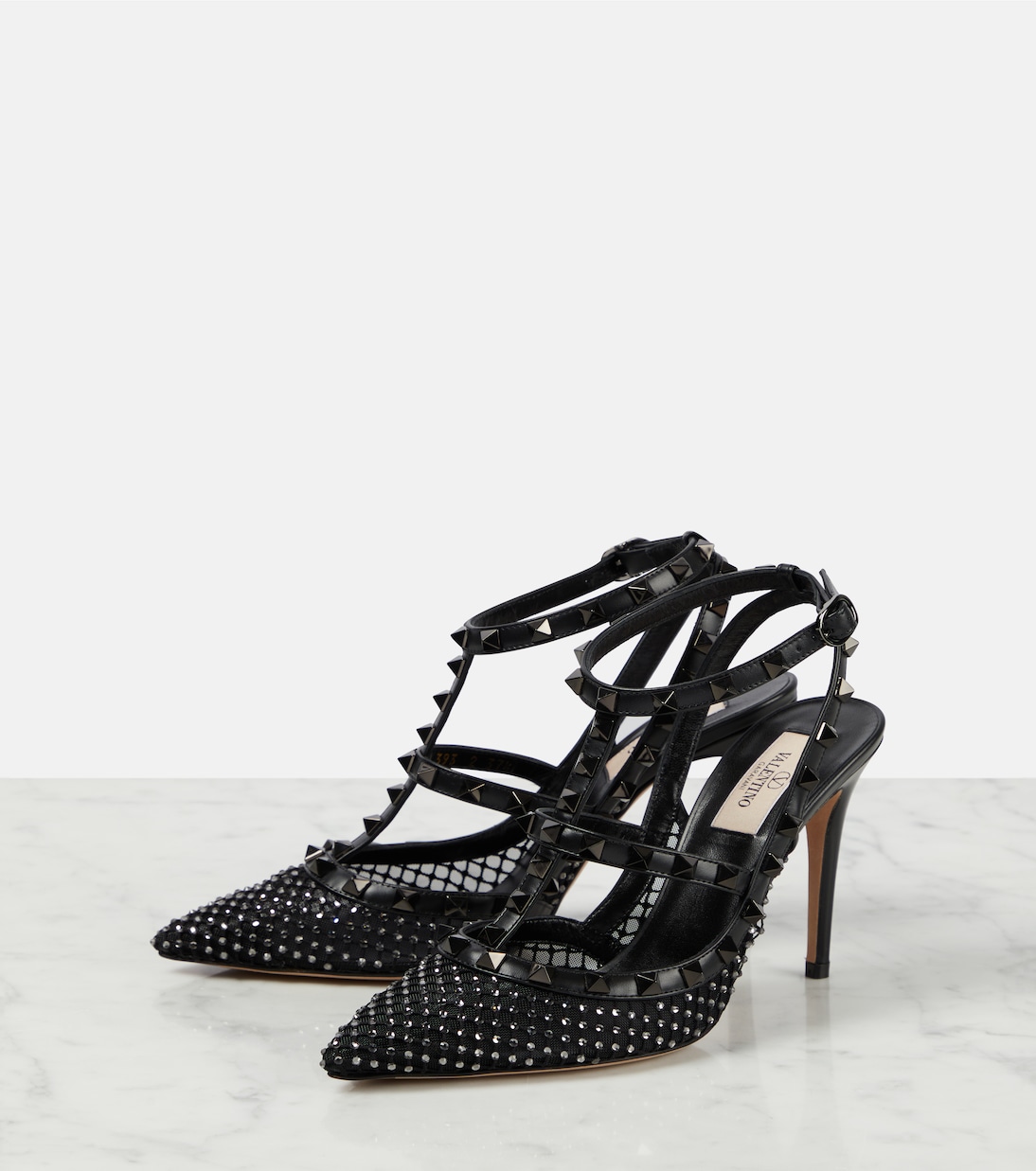 Verzierte Pumps Rockstud 100 mit Leder | Valentino Garavani