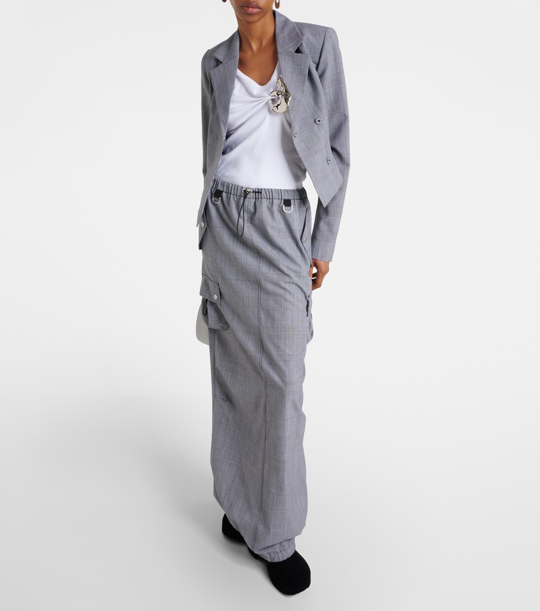 Blazer de lana a cuadros príncipe de Gales | Coperni