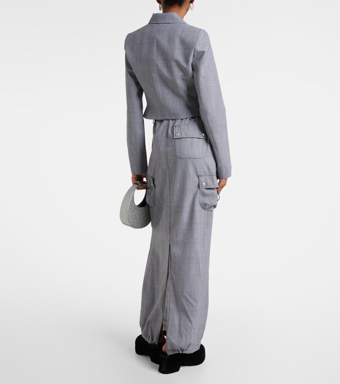 Blazer de lana a cuadros príncipe de Gales | Coperni