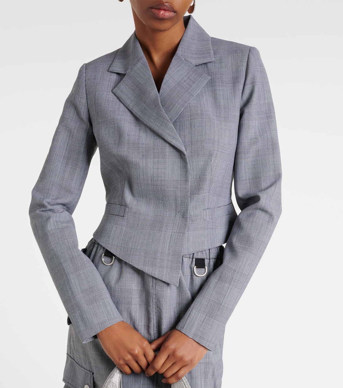 Blazer de lana a cuadros príncipe de Gales | Coperni