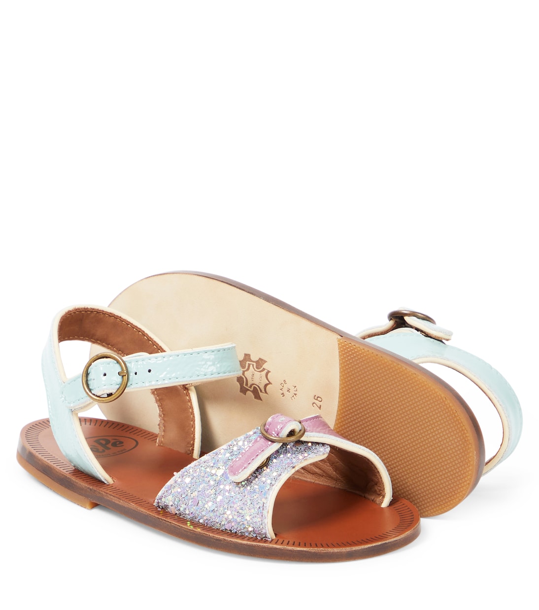 Glitter leather sandals | PèPè