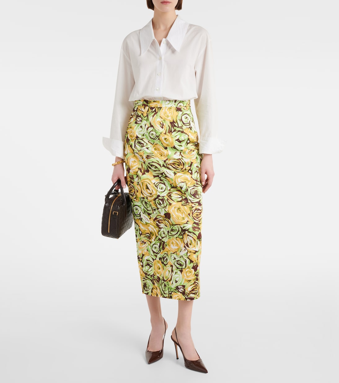 Bedruckter Bleistiftrock Lorelei aus Twill | Emilia Wickstead