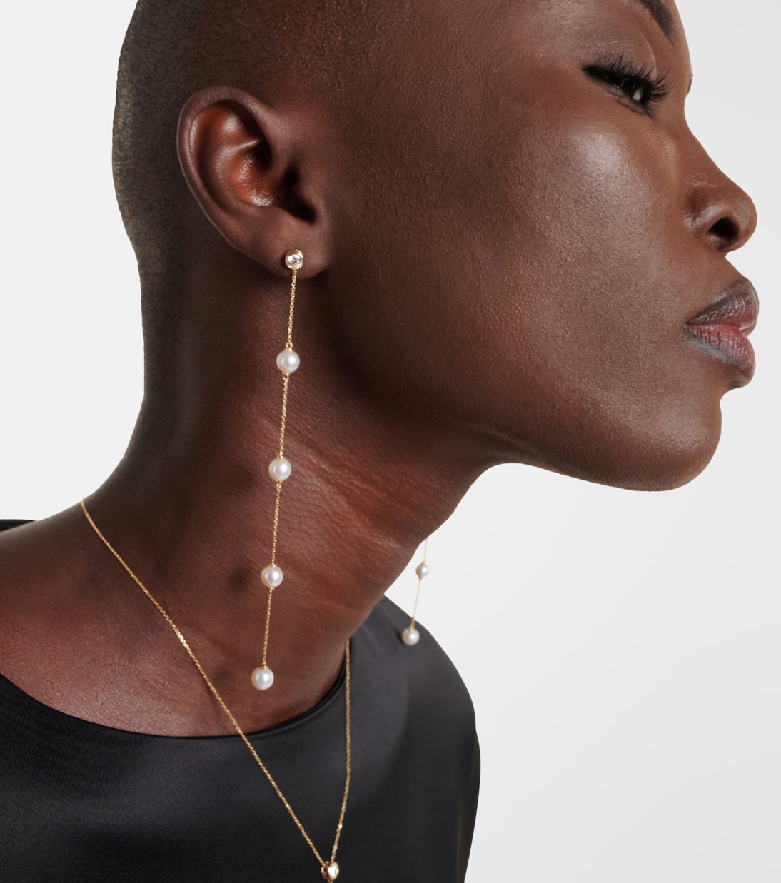 Boucles d'oreilles en or 14 ct, diamants et perles | Mateo